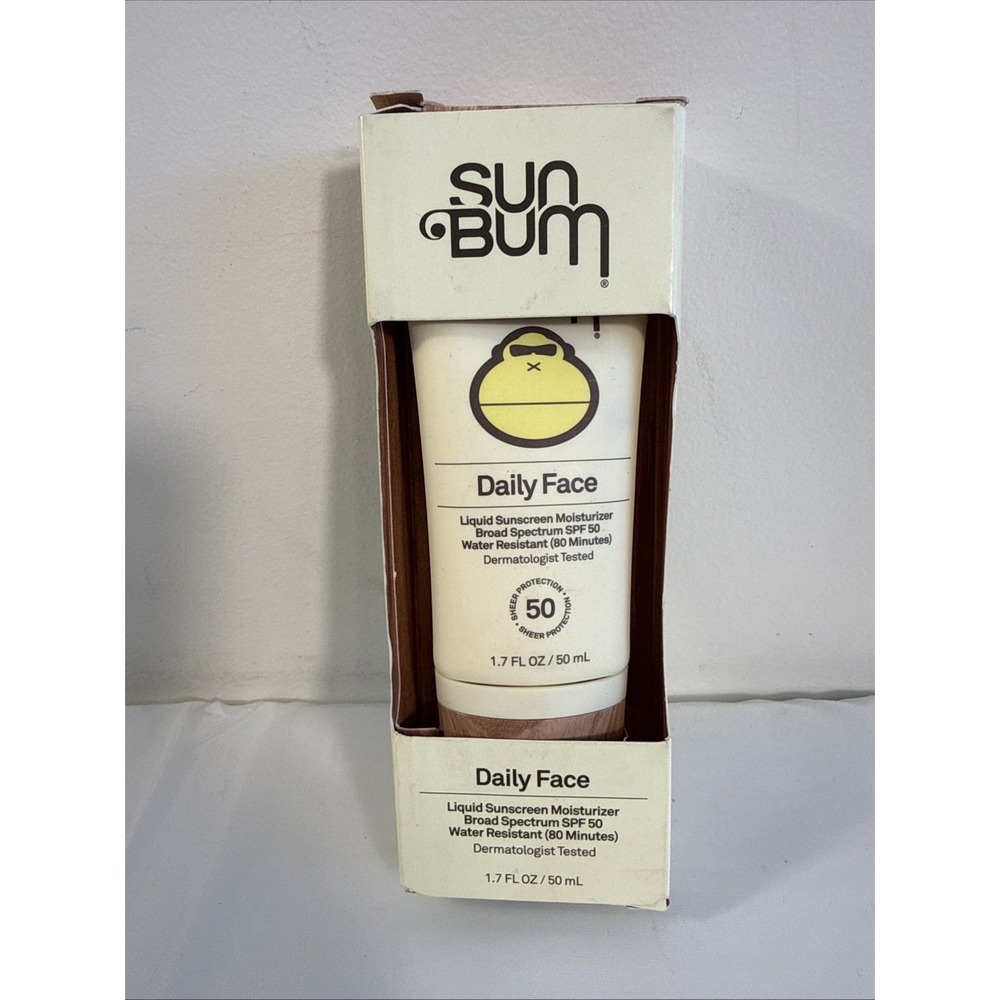 Sun Bum Daily Face Liquid Sunscreen Moisturizer‎  SPF 50 - 1.7 FL. OZ exp 1/2026